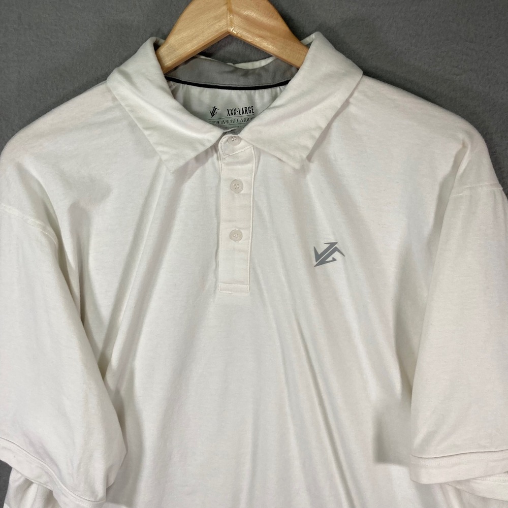 VT Golf Polo Shirt Mens XXX Large White Cotton Blend Short Sleeve‎ Casual